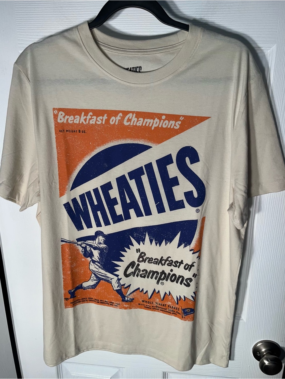 Men’s Wheaties Breakfast of Champions  Graphic Logo T Tee Shirt Large L Cereal